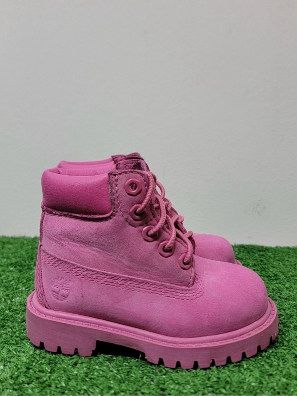 Timberland Kids Pink Lace-Up Ankle Boots